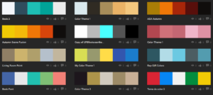 Color schemes from Adobe Kuler