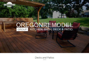 One Page Website Design for the Oregon Remodel Group